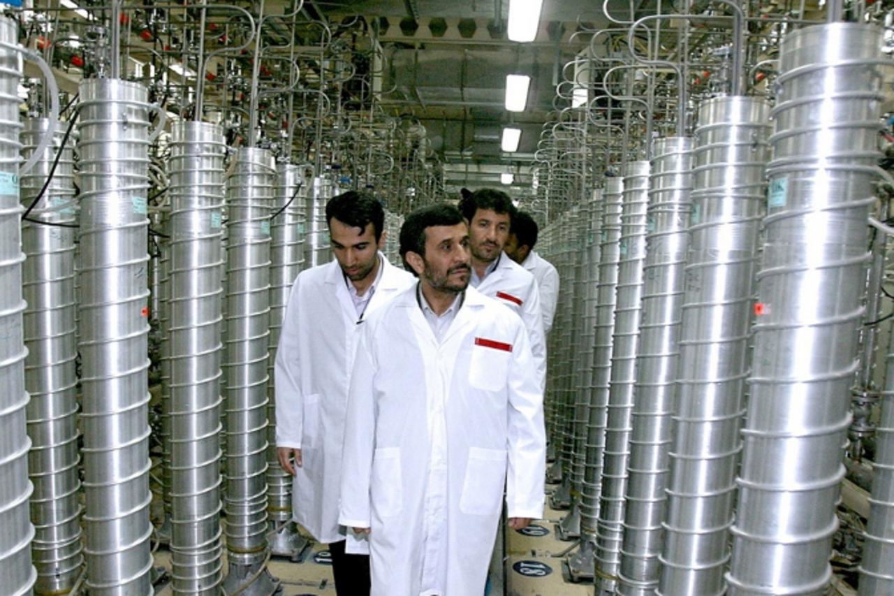 'Iranian President Mahmoud Ahmadinejad visits the Natanz nuclear enrichment facility in this April 8, 2008 file photo. The United States and its allies generally agree on three things about Iran\'s nu