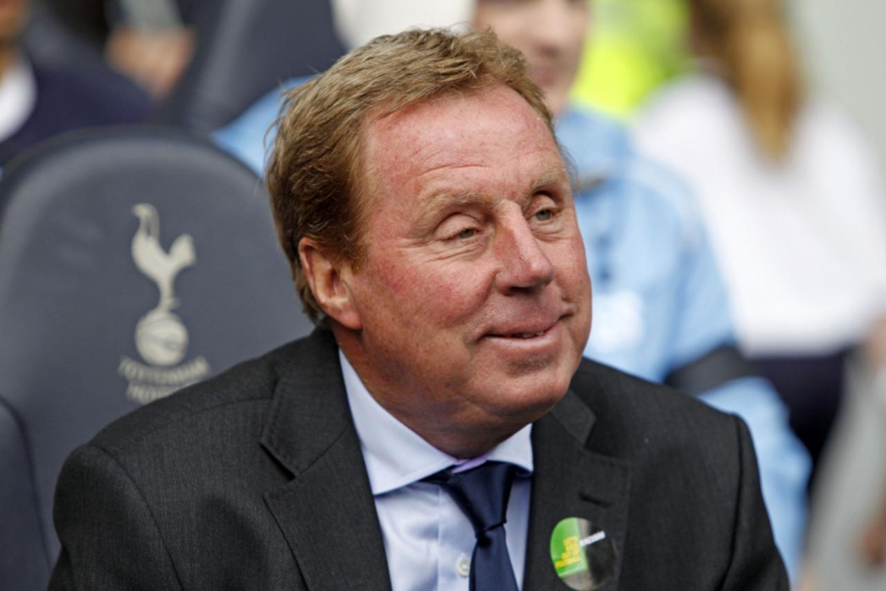'Tottenham\'s English manager Harry Redknapp looks on before the English Premier League football match between Tottenham Hotspur and Everton at White Hart Lane in north London, England on October 23, 