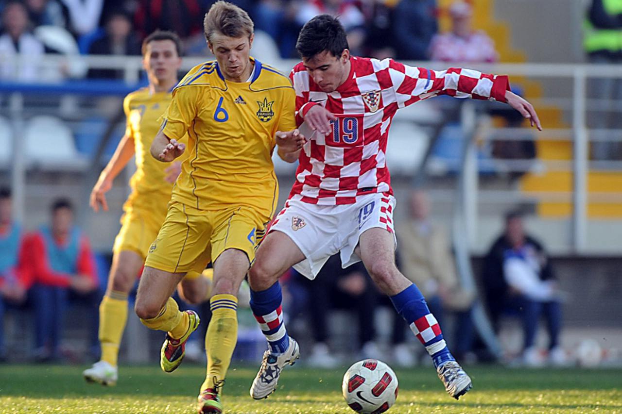 \'24.03.2011., Dugopolje, Split - Prijateljska nogometna utakmica U-21 reprezentacija Hrvatske i Ukrajine.Lendric Ivan Photo: Nino Strmotic/PIXSELL\'