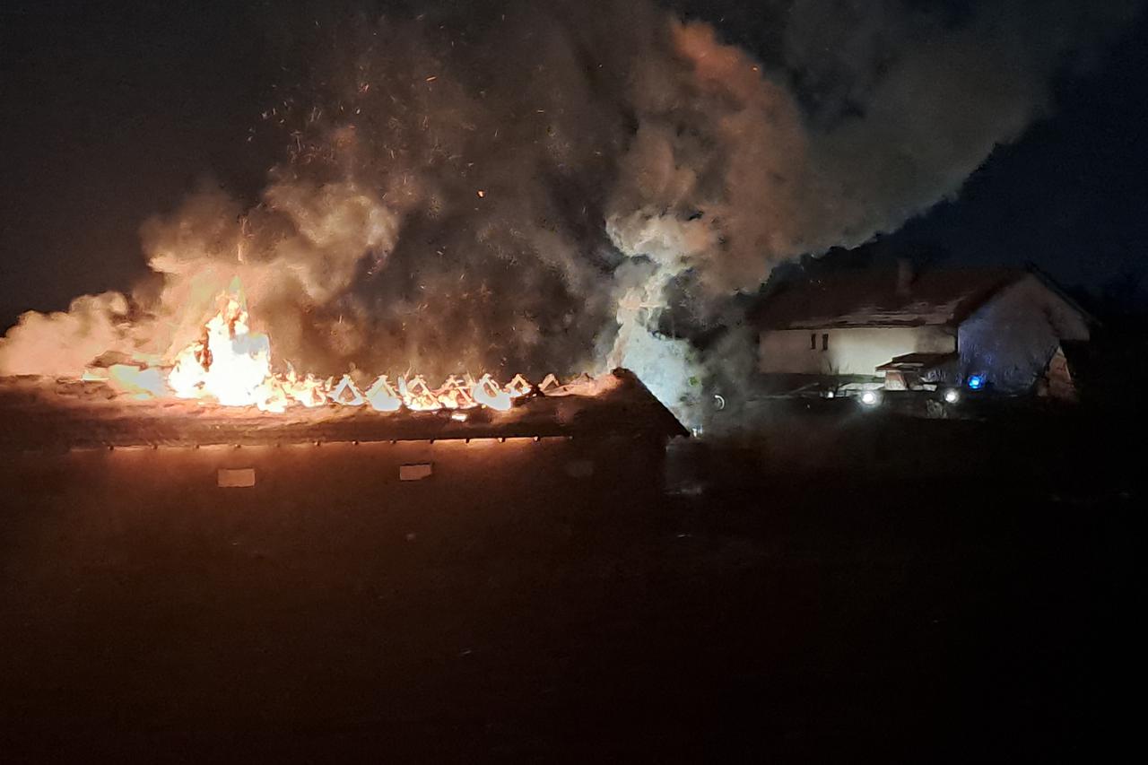 požar na farmi svinja