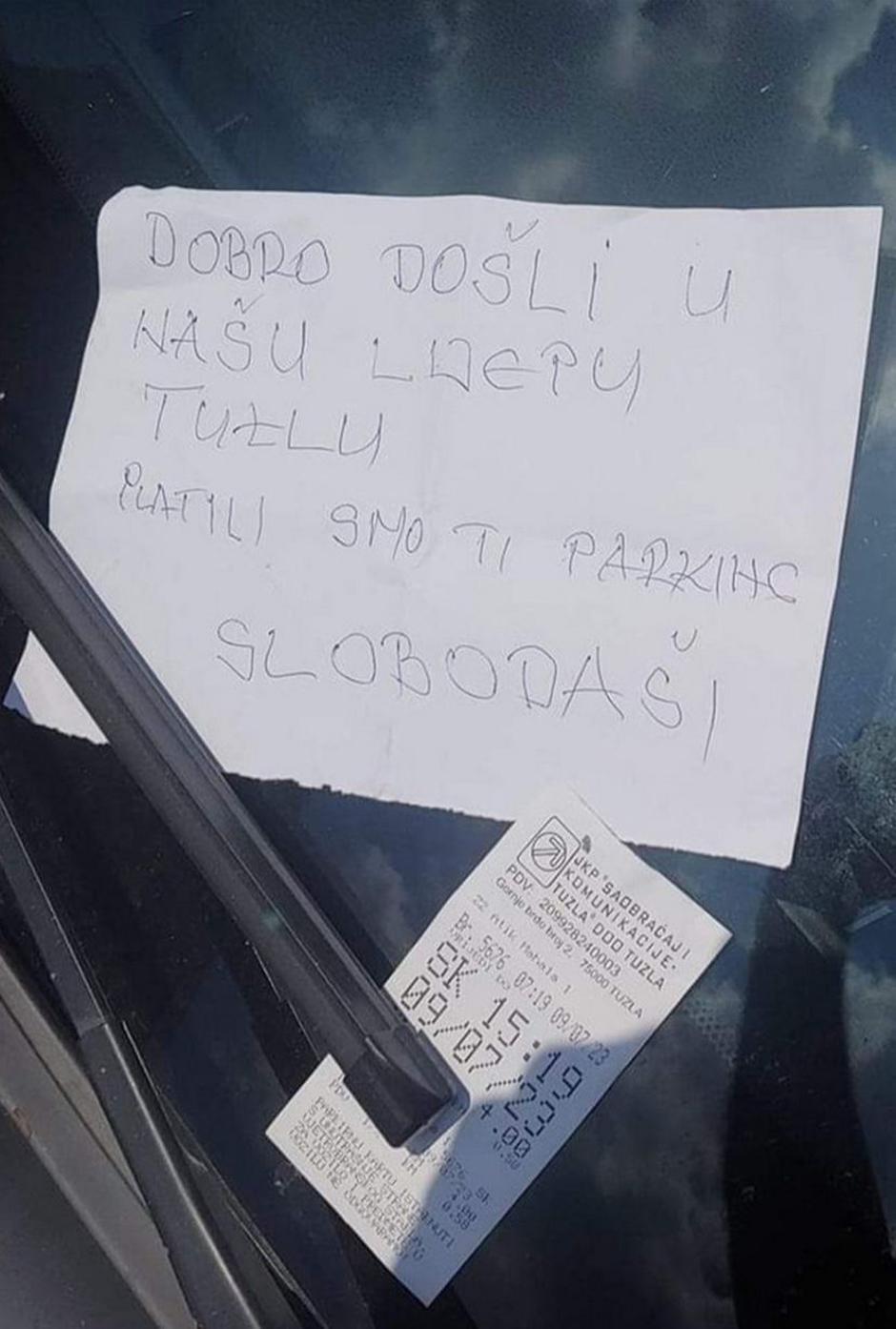 poruka turisti u Tuzli