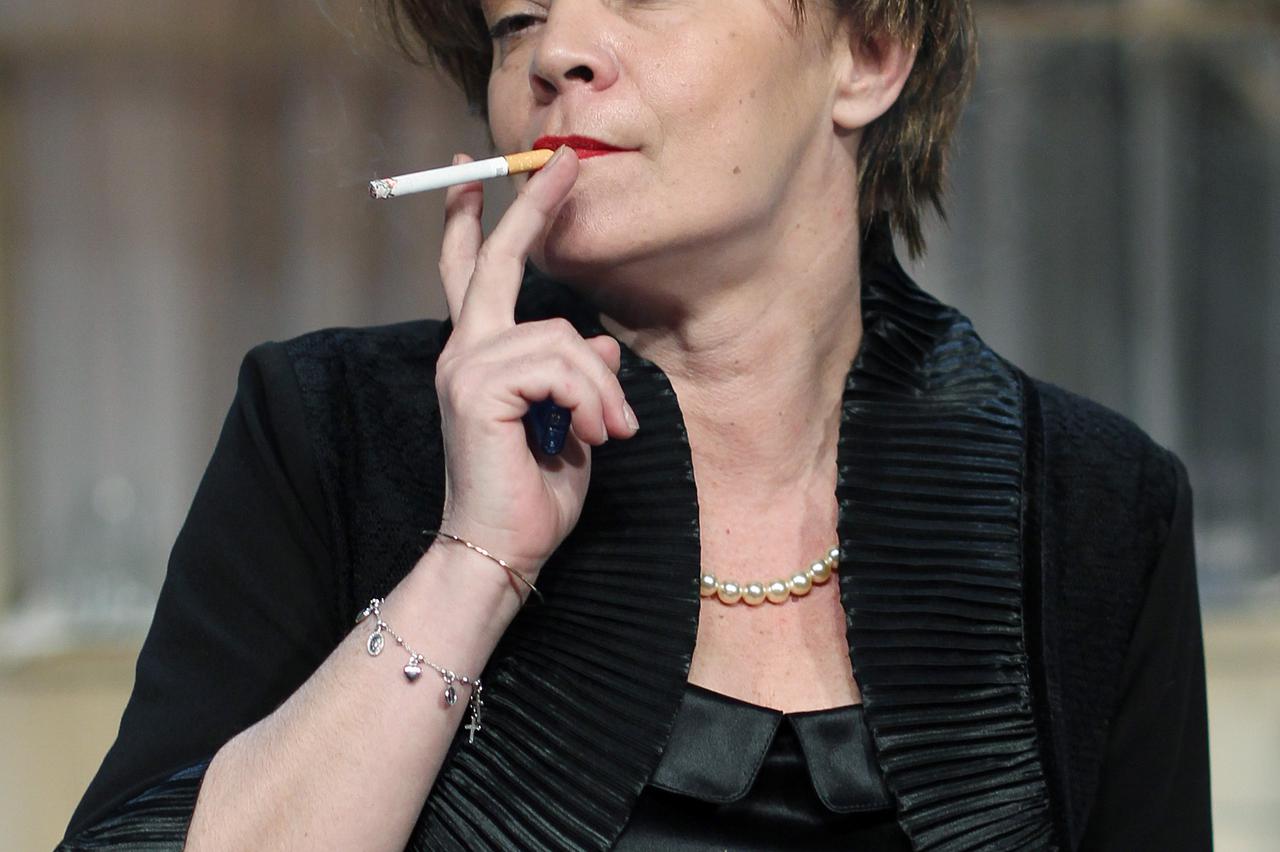 18.02.2015., Kazaliste Gavella, Zagreb - Proba predstave Kolovoz u okrugu Osage. Anja Sovagovic Despot.  Photo: Goran Jakus/PIXSELL