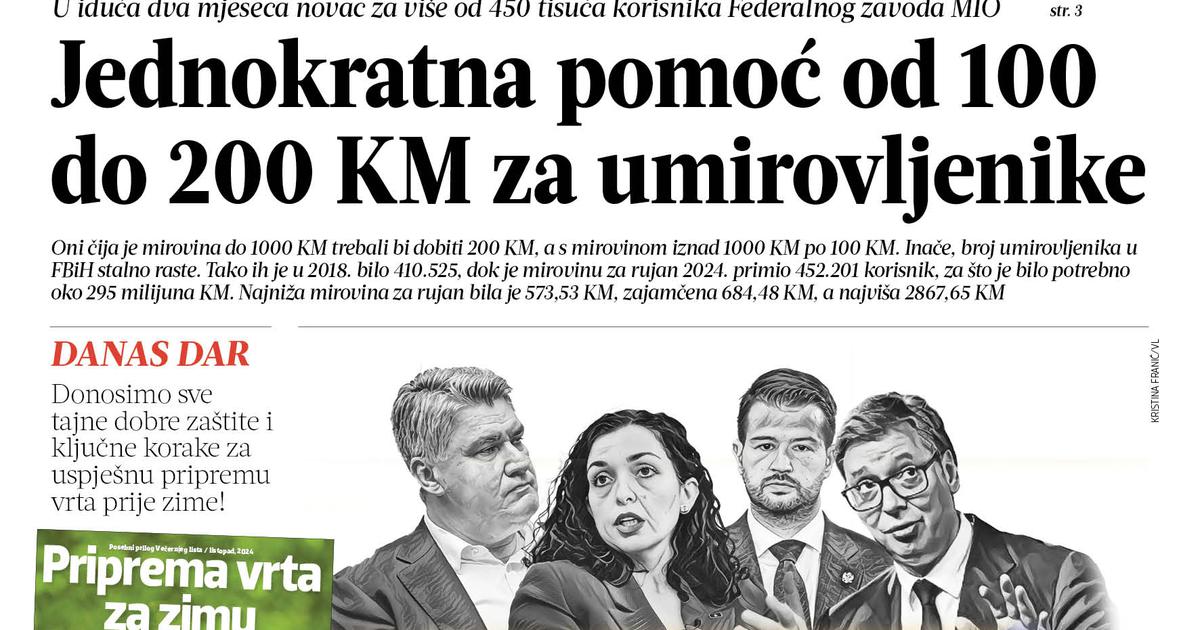 Donosimo: Koliko će novca dobiti umirovljenici u Federaciji, detalje o neradnoj nedjelji u BiH