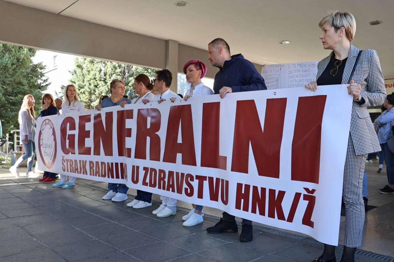 štrajk zdravstvenik radnika u HNŽ