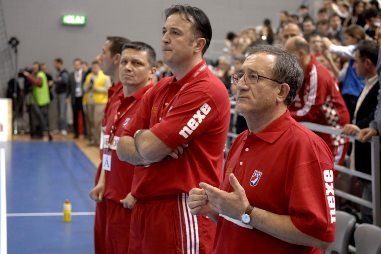 \'sport-21.03.2009.osijek,hrvatska,kvalifikacijska utakmica za europsko rukometno prvenstvo izmedju hrvatske i grcke,lino cervar i slavko goluza Photo: Davor Javorovic/Vecernji list\'