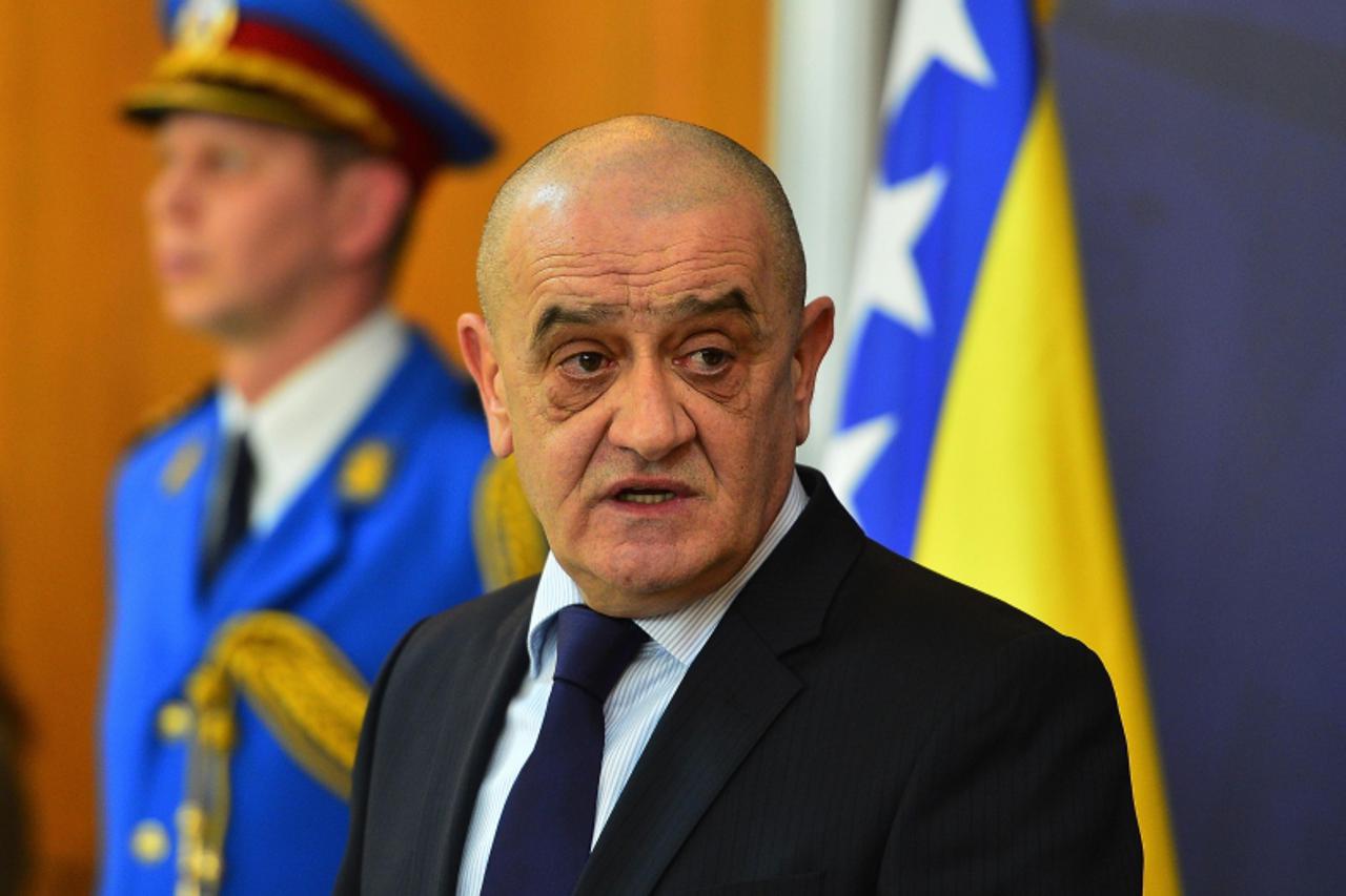 'Beograd, 4. februara 2013 - Predsedavajući Saveta ministara BiH Vjekoslav Bevanda na zajedničkoj konferenciji za medije sa premijerom Srbije Ivicom Dačićem u Palati Srbija. Bevanda je danas doputovao