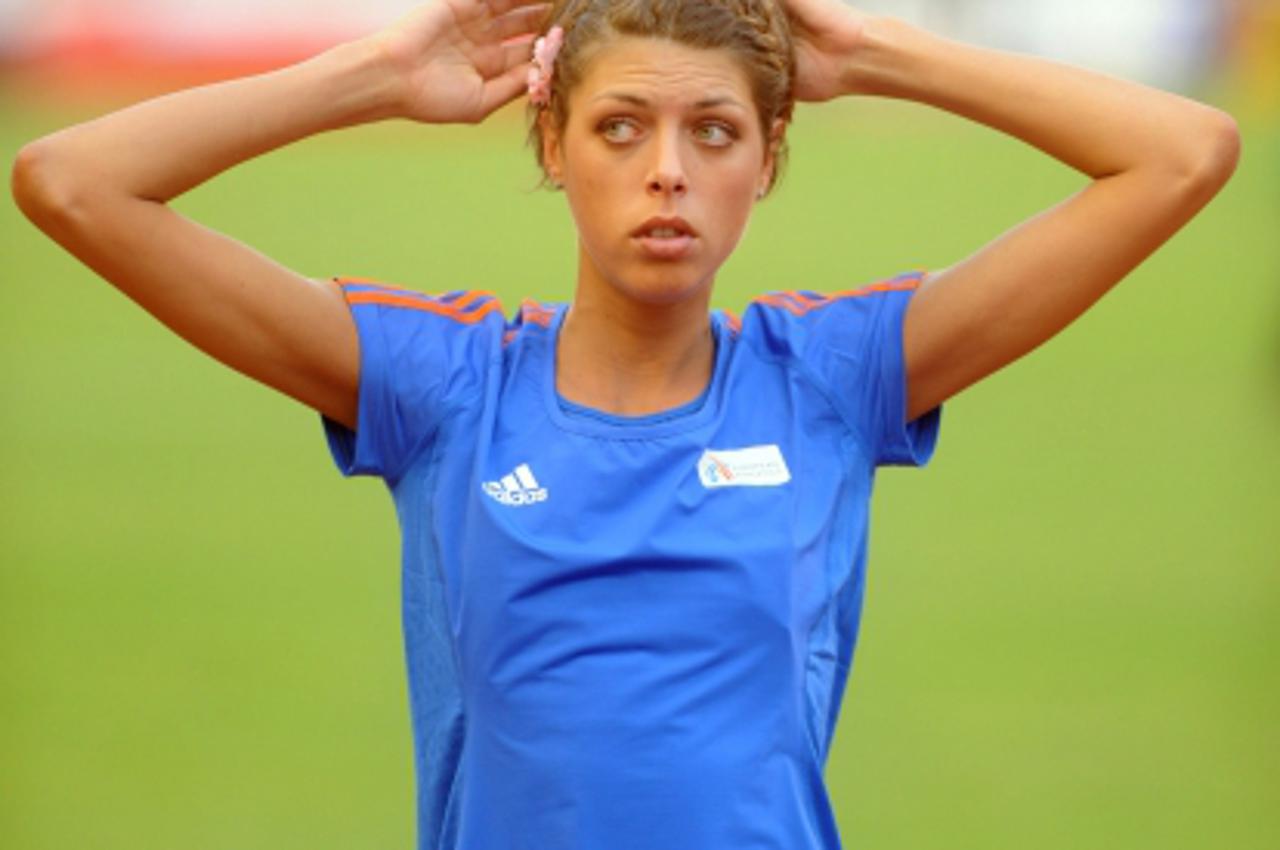 '05.09.2010., Split - Na stadionu Poljud poceo je dvodnevni atletski Kup kontinenata na kojem sudjeluje oko 400 najboljih atleticara iz cijelog svijeta. Blanka Vlasic.  Photo: Nino Strmotic/PIXSELL'