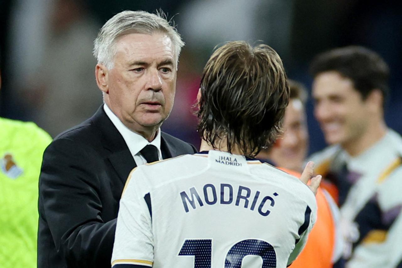 Luka Modrić i Carlo Ancelotti