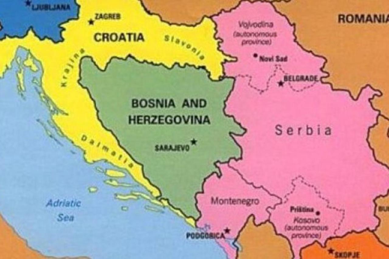 Югославия на карте мира до распада и после
