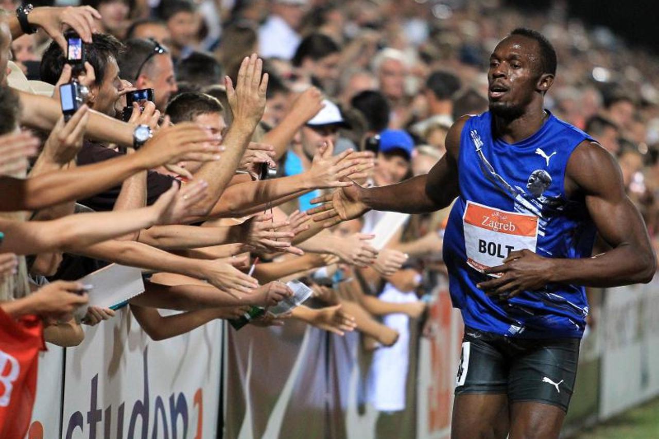 '13.09.2011., Mladost, Zagreb - 61. jubilarni memorijal Borisa Hanzekovica, atletski miting IAAF World Challenge Zagreb 2011. 100 za muskarce. Pobjednik utrke Usain Bolt, vrijeme 9:85. Photo: Dalibor 