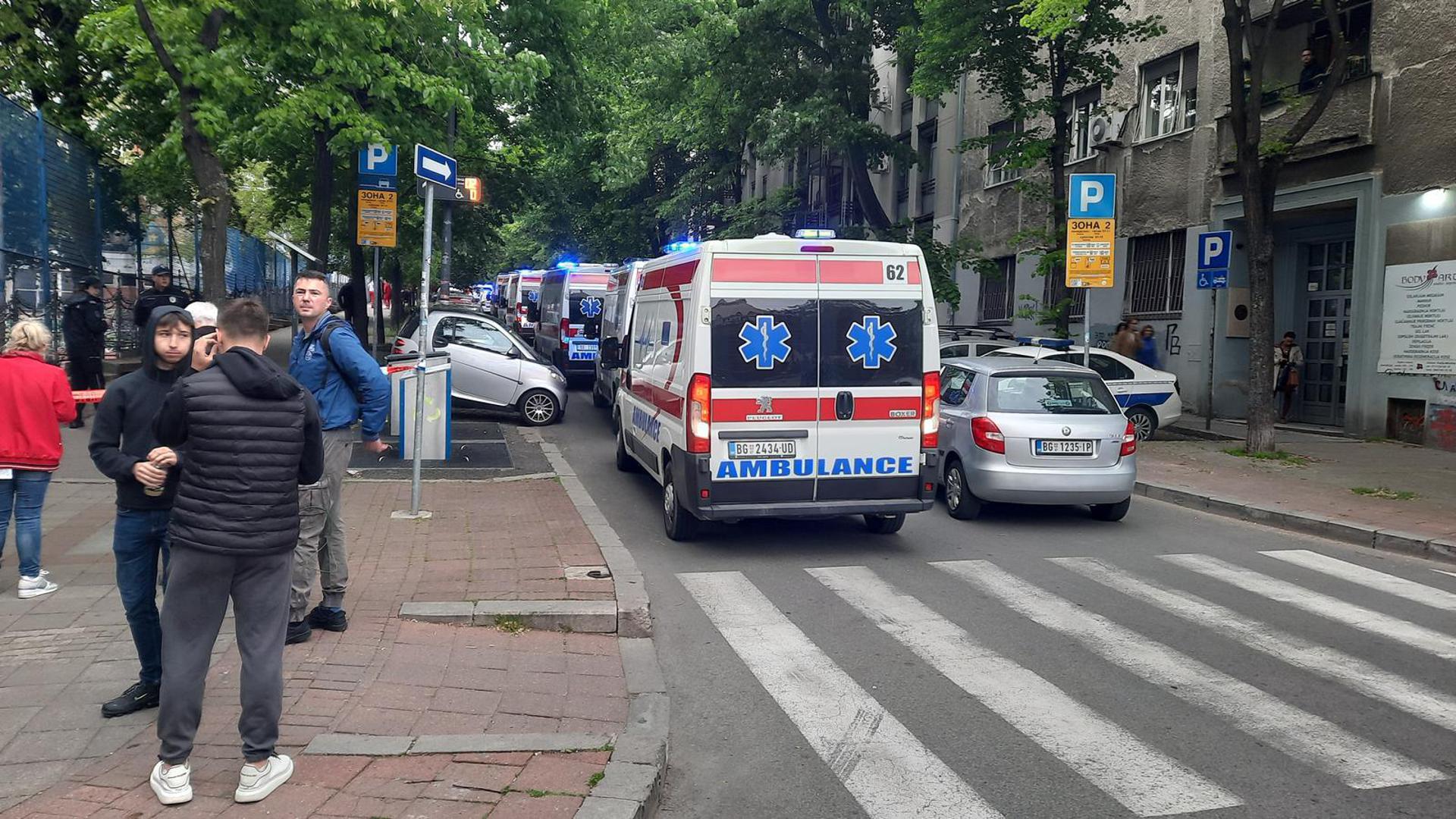 03, May, 2023, Belgrade - A student of the seventh grade of the Elementary School "Vladislav Ribnikar" is suspected to have fired a pistol at the security guard, the teacher and the students this morning. VIDEO: A.M./ATAImages.03, maj, 2023, Beograd - Ucenik sedmog razreda Osnovne skole "Vladislav Ribnikar" kako se sumnja, pucao je jutros iz pistolja na obezbeđenje, nastavnicu i ucenike. VIDEO: A.M./ATAImages. Photo: A.M./ATA Images/PIXSELL