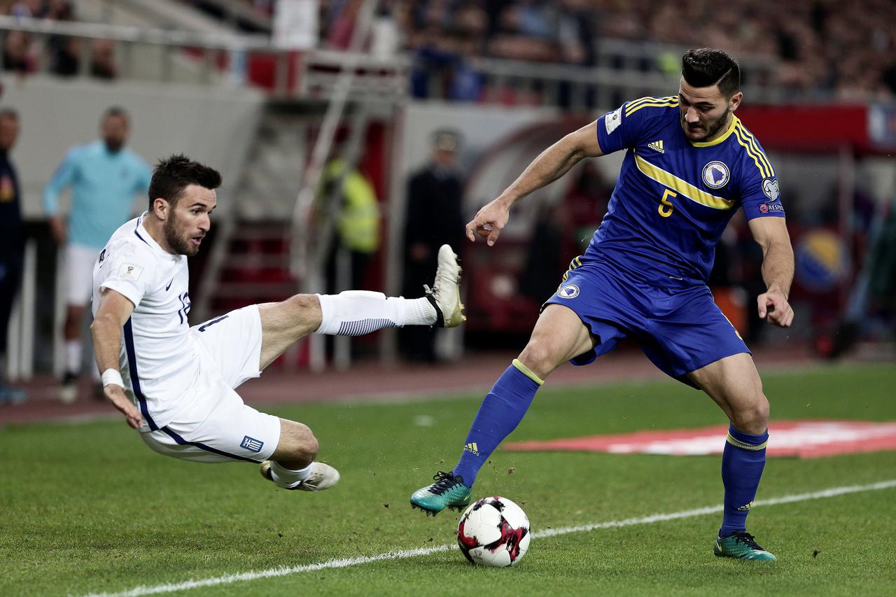 Football Soccer - Greece v Bosnia and Herzegovina - 2018 World Cup Qualifying European Zone Football Soccer - Greece v Bosnia and Herzegovina - 2018 World Cup Qualifying European Zone - Group H  - Georgios Karaiskakis stadium, Piraeus, Greece - 13/11/16 G