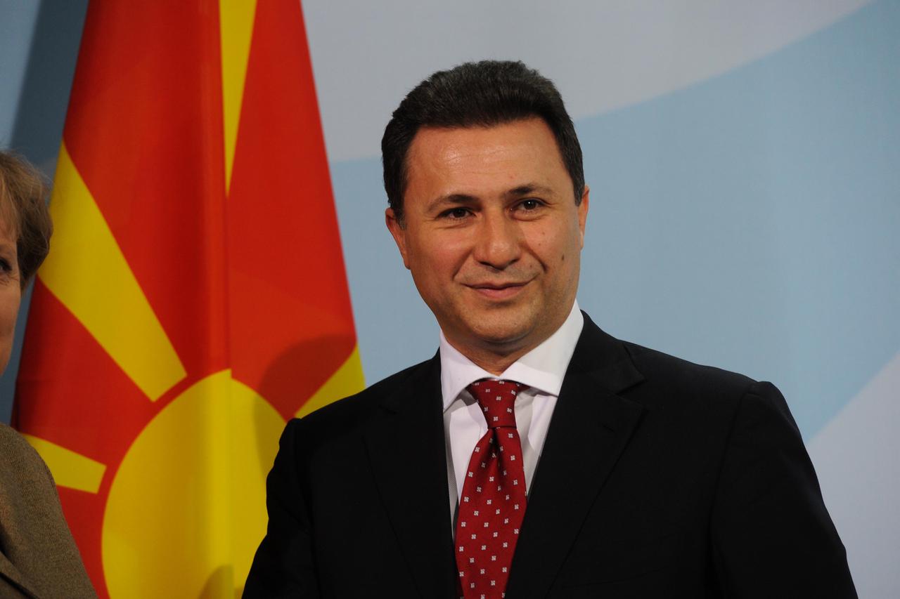 Nikola Gruevski Prime Minister of the republic of Macedonia PK appointment of politicians in the chancellor's office on 14.2.2012  in Berlin