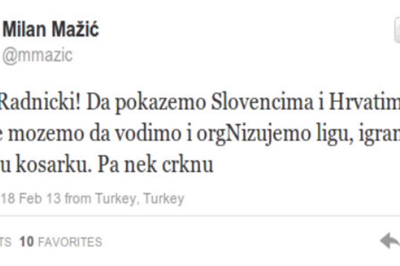 Mažić Twitter