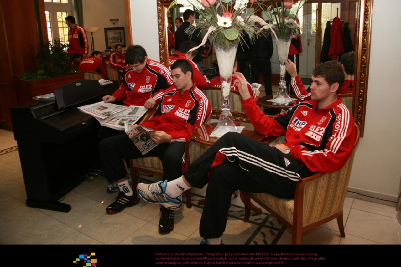 '27.10.2010.,Karlovac-Rukometasi Hrvatske reprezentacije dan prije utakmice Hrvatska-Rumunjska u Hotelu Korana Srakovcic. Photo: Dominik Grguric/PIXSELL'