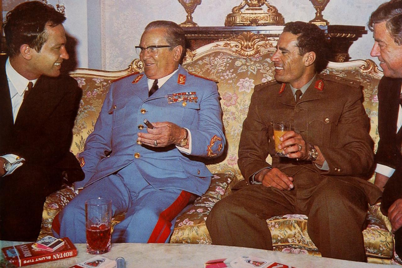 'unutrasnja.........zagreb..........19.08.2004. libija - tripoli - 1970 - libijski predsjednik i tito foto: igor kralj'