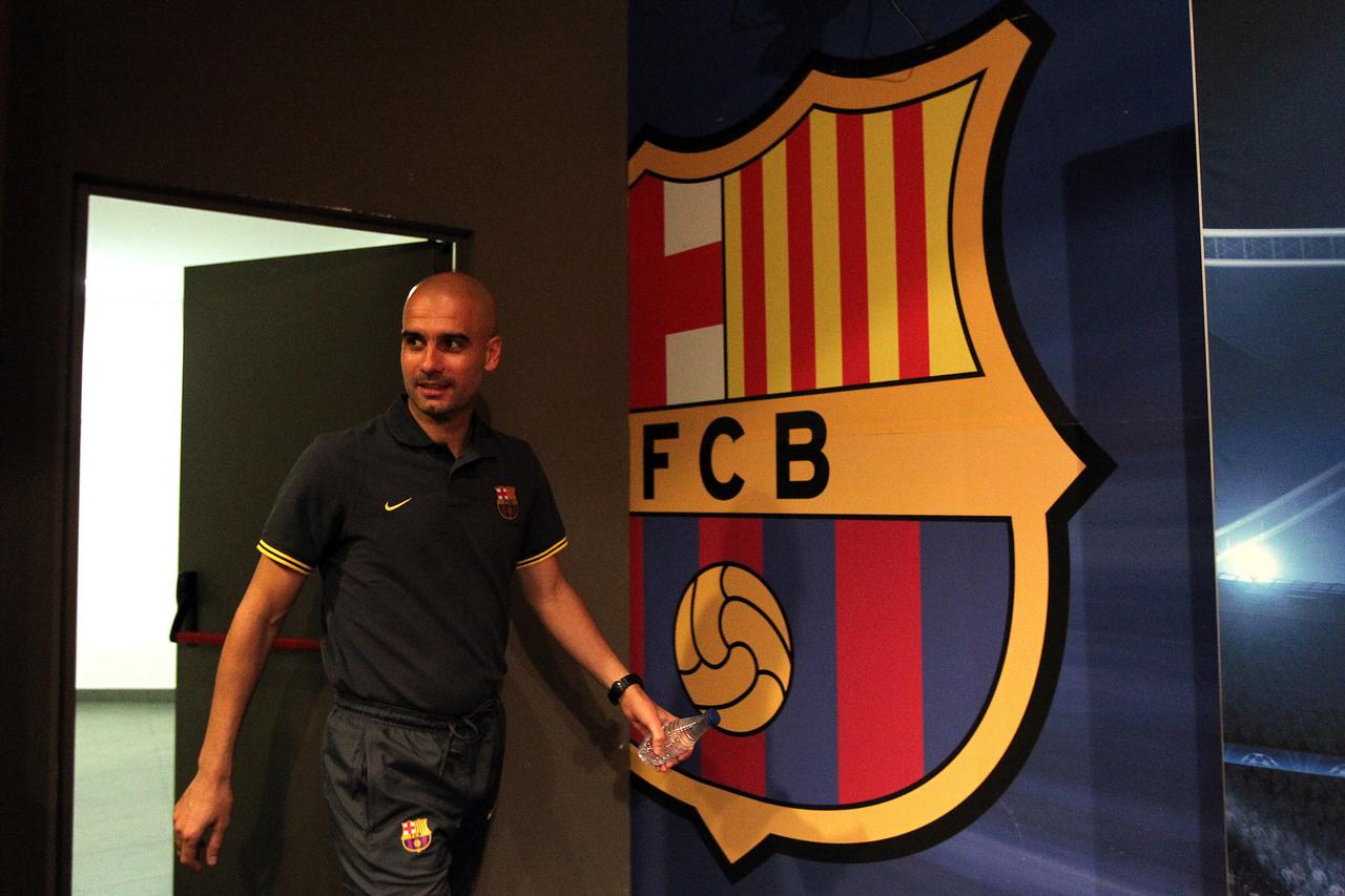 Barcelona head coach Pep Guardiola during a press conference ahead of his side's semi final second leg match against Chelsea  Photo: Press Association/PIXSELL