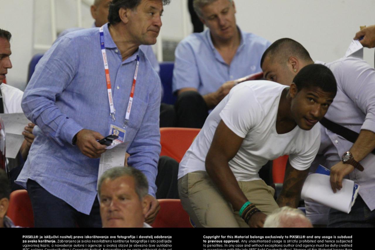 '15.08.20125., Split - Nogomet, Hrvatska - Svicarska. Prijateljska utakmica povodom jubilarne proslave 100 godina HNS-a. Zdravko Mamic, Sammir. Photo: Ivo Cagalj/PIXSELL'