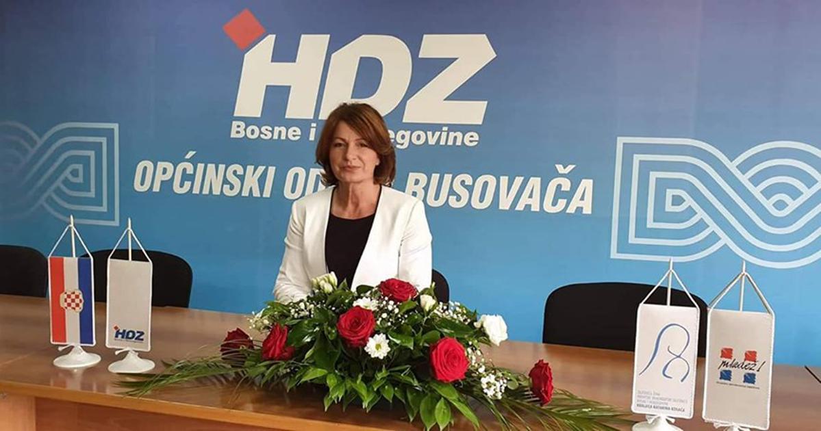 Mirjana Plavčić ponovno izabrana za predsjednicu OO HDZ-a BiH Busovača - www.vecernji.ba
