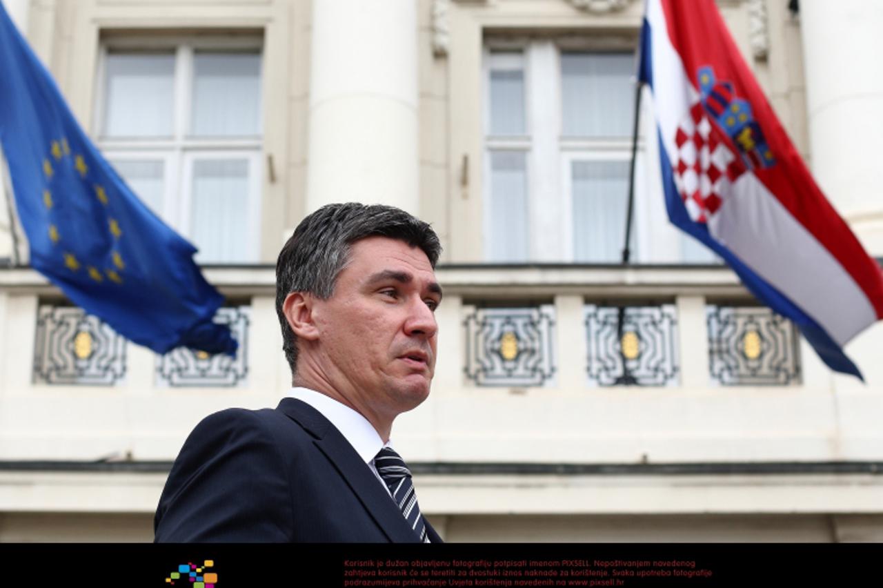 '15.07.2011., Zagreb - Hrvatski sabor. Konferencija za medije povodom potpisivanja  Sporazuma o zajednickom nastupu na parlamentarnim izborima izmedju  SDP-a, HNS-a, IDS-a i HSU-a odrzana je na Markov