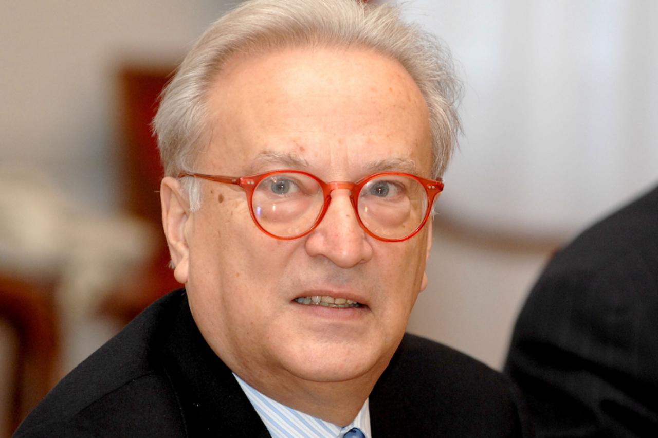 'unutrasnja zagreb ,sabor,  07.02.2008. Izaslanstvo odbora za vanjsku politiku europskog parlamenta, l Hannes Swoboda, v snimio Patrik Macek'