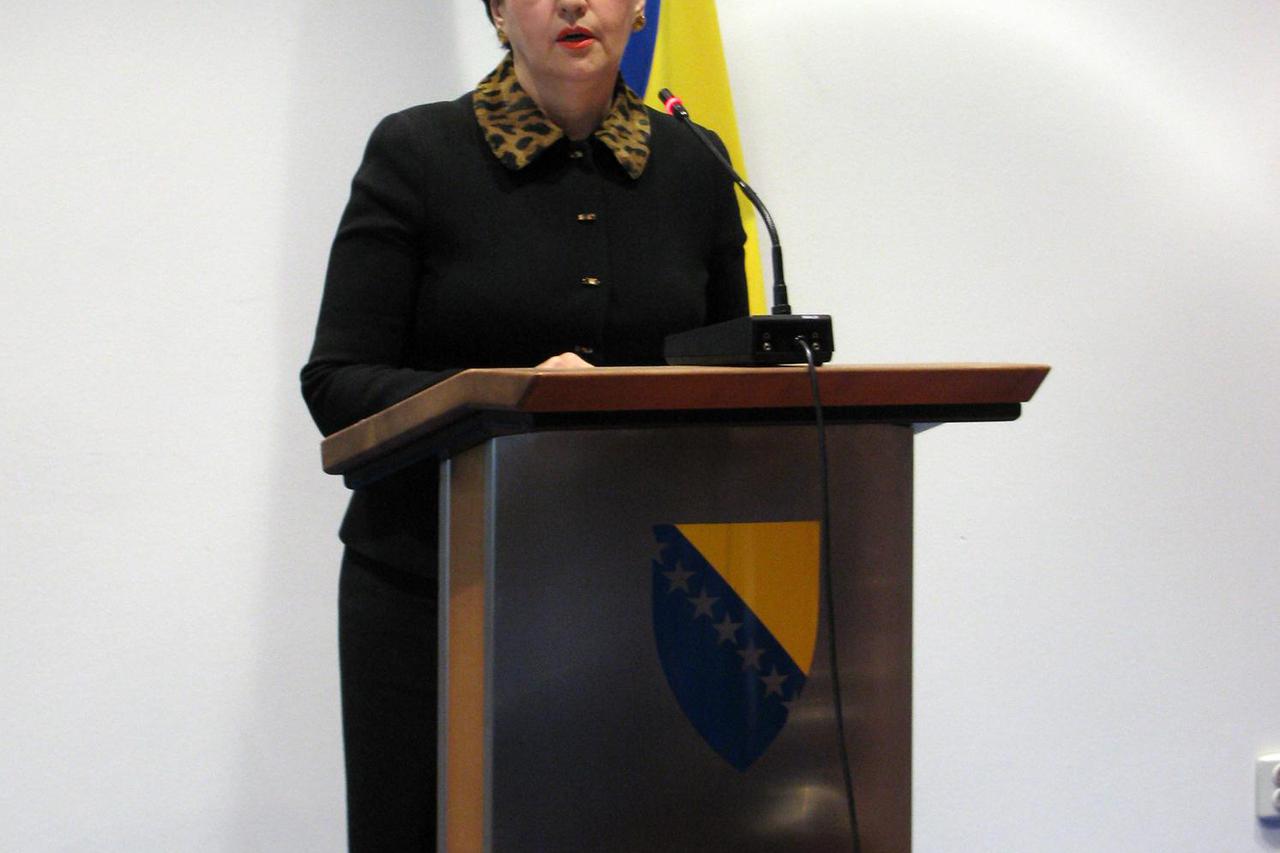 САРАЈЕВО, 20. ОКТОБРА /СРНА/ - Министар за људска права и избјеглице БиХ Семиха Боровац на министарској конференцији која се одржава у Сарајеву.