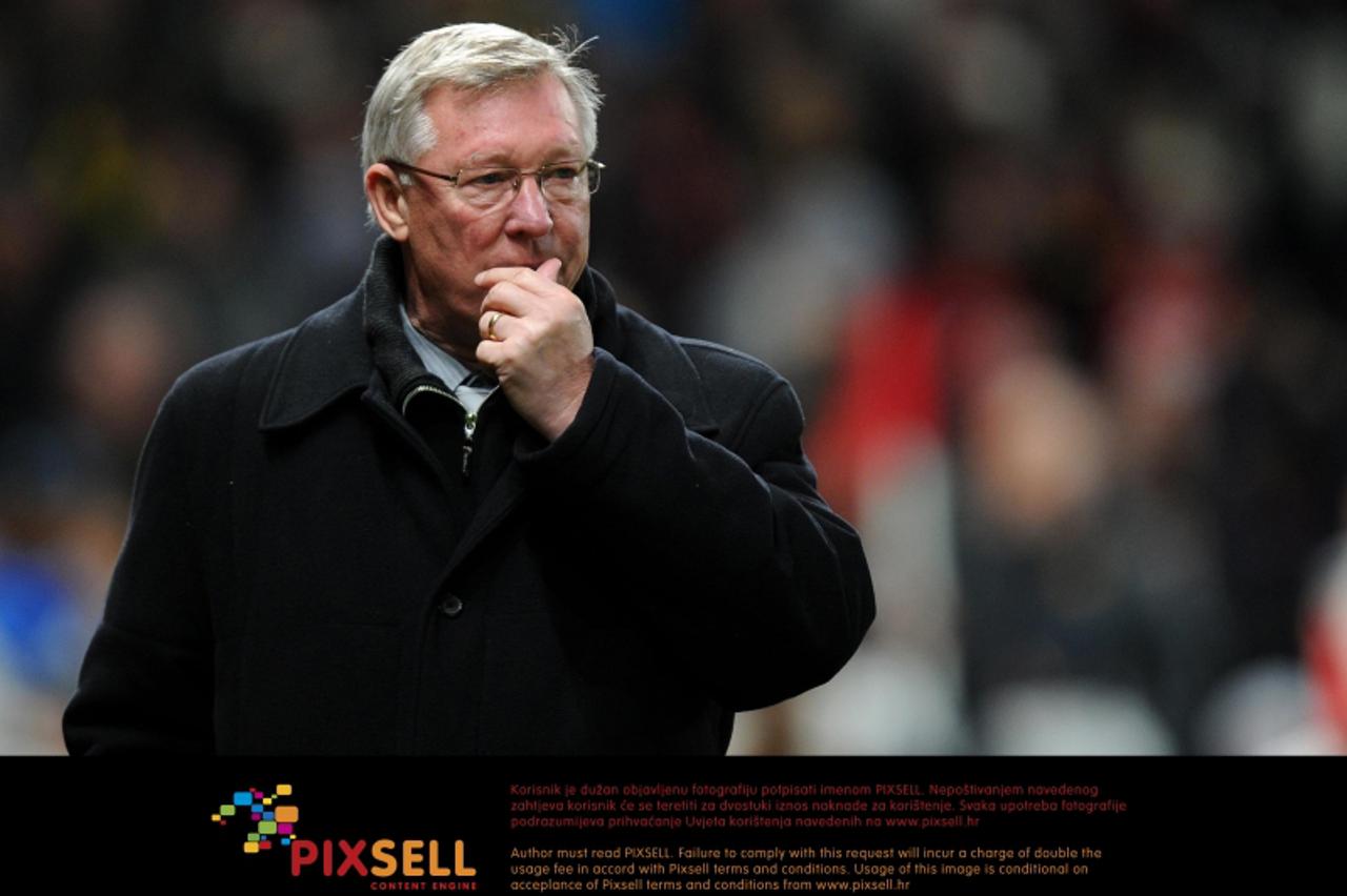 'Sir Alex ferguson prior to kick off of the UEFA Champions League match at Old Trafford, Manchester. Photo: Press Association/Pixsell'