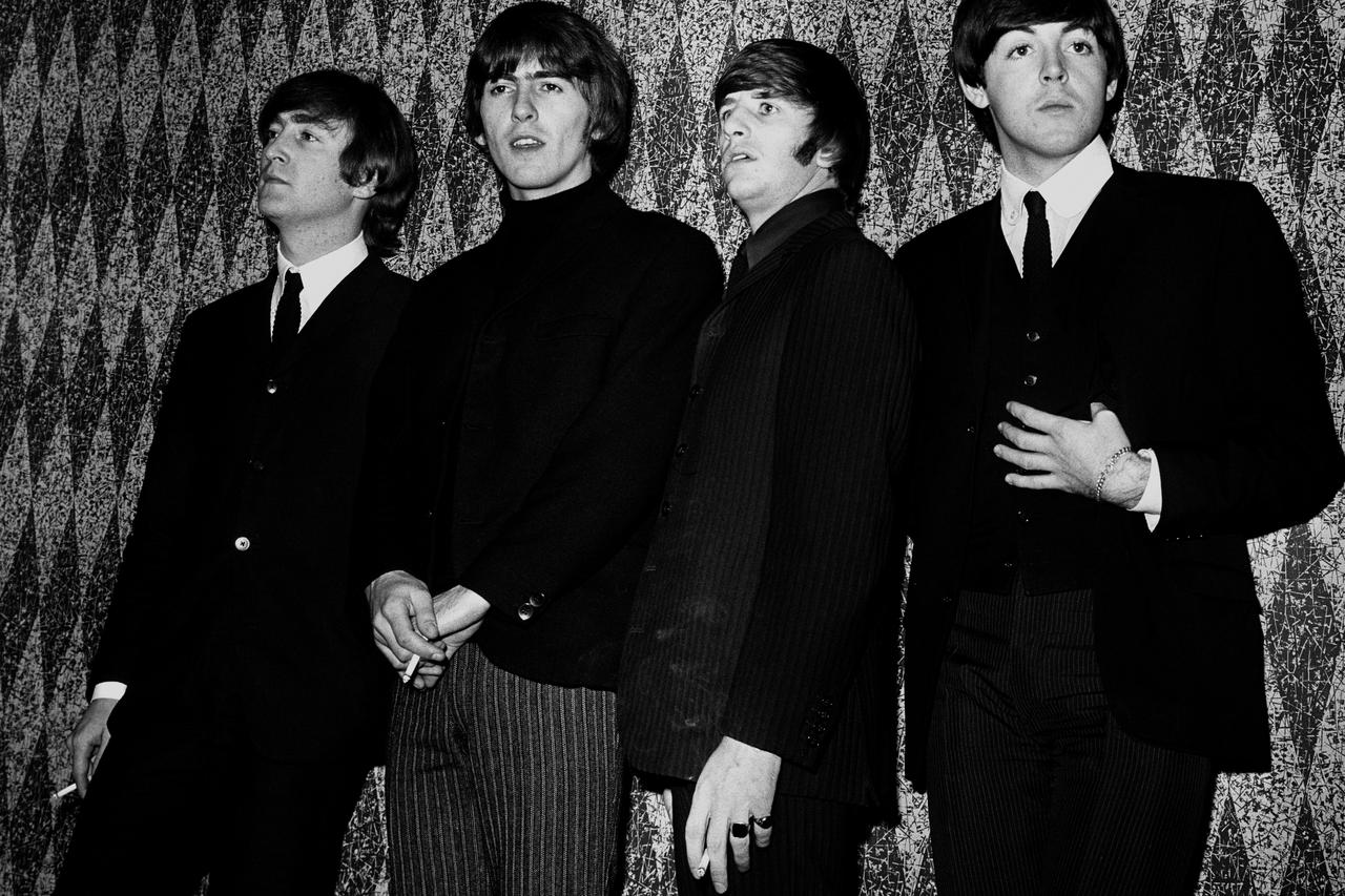 The Beatles - (Left to right) John Lennon, George Harrison, Ringo Starr and Paul McCartney, at a press conference before a show in Gaumont, Kilburn.  Photo: Press Association/PIXSELL
