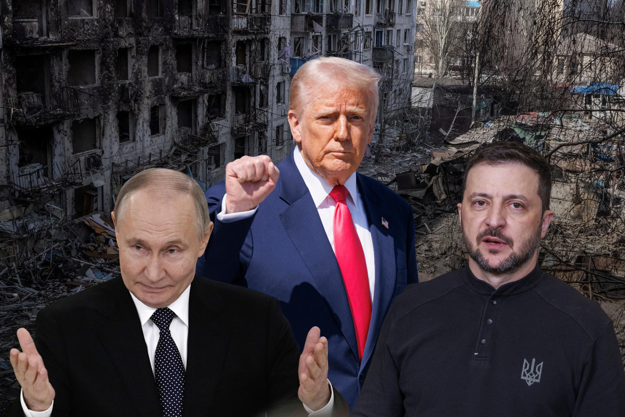Putin, Zelenski, Trump