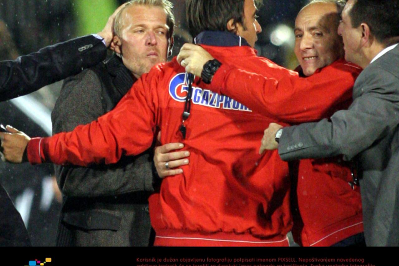\'11.04.2012., Beograd - Polufinalna utakmica Kupa Srbije, FK Partizan - FK Crvena Zvezda.  Robert Prosinecki, Slobodan Marovic i Zarko Djurovic.  Photo: HaloPix/PIXSELL\'