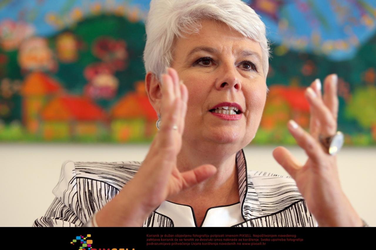 'OBZOR SPECIJAL   18.09.2012., Zagreb - Jadranka Kosor, bivsa premijerka RH, zastupnica HDZ-a, predsjednica Saborskog odbora za obitelj mladez i sport. Photo: Robert Anic/PIXSELL'