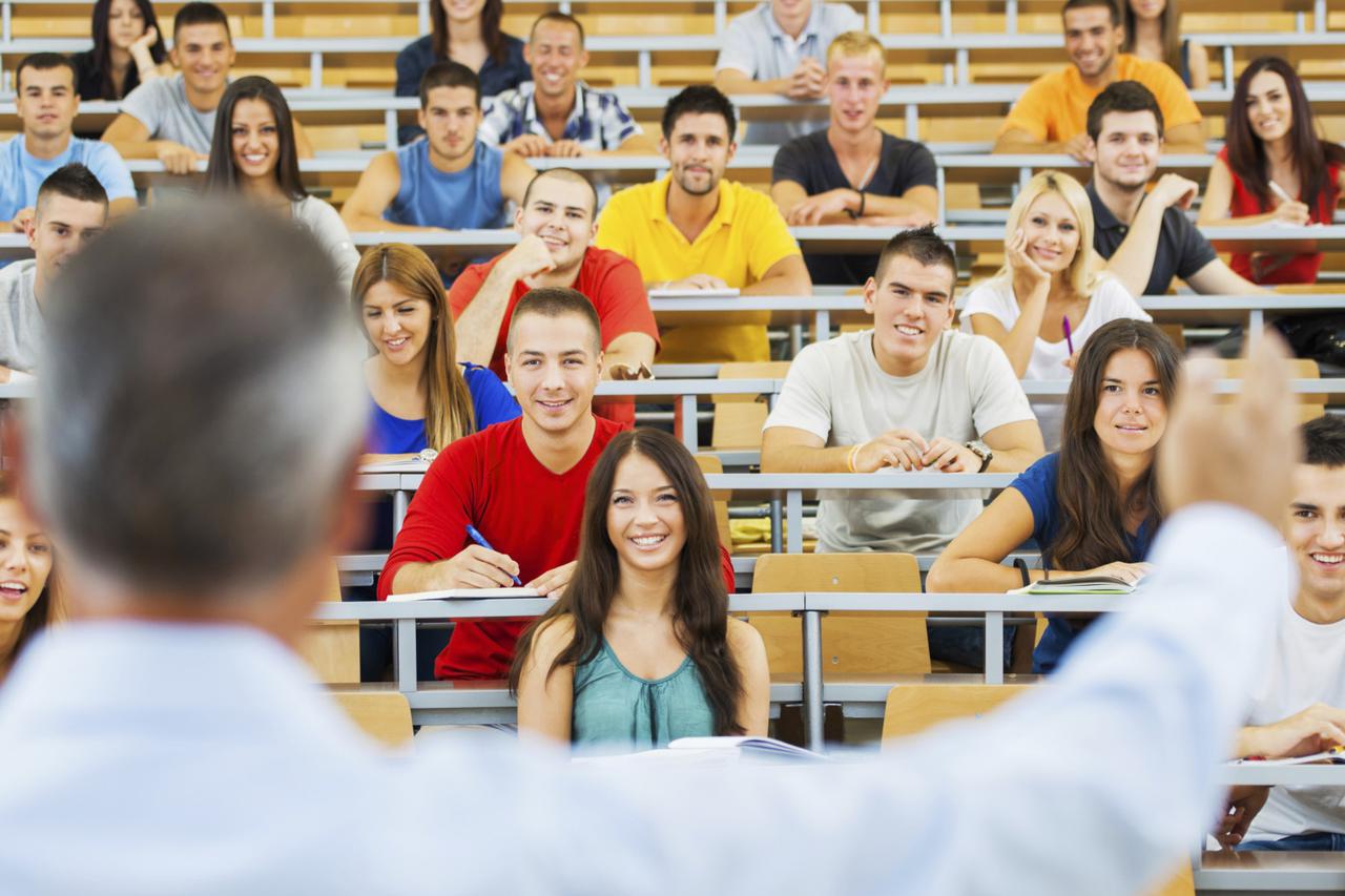 Professor giving a lecture.