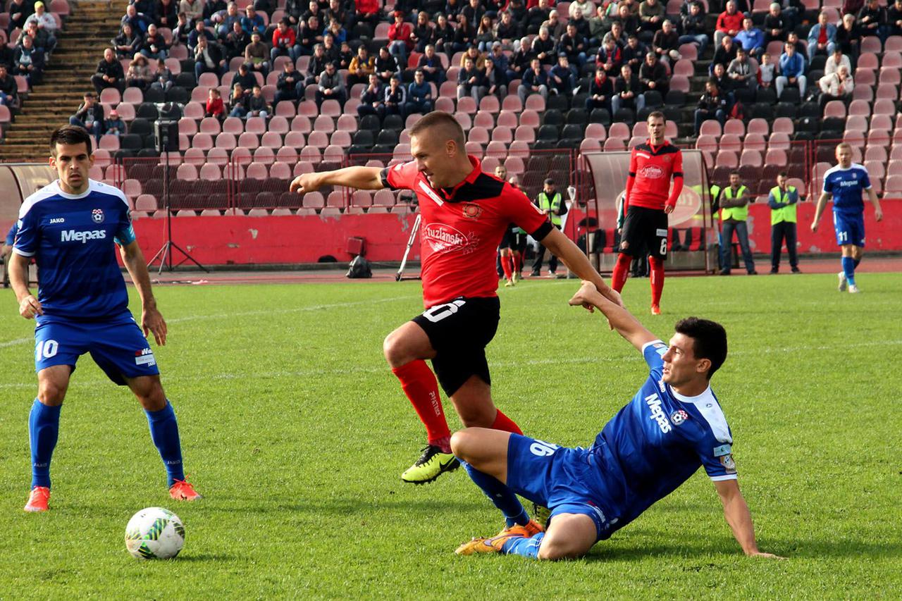 TUZLA, 22. oktobra (FENA) â?? Fudbaleri tuzlanske Slobode pobijedili su ekipu  ? irokog Brijega s 1:0, u susretu 13. kola Premijer lige Bosne i Hercegovine. Foto FENA/Miroslav Petrovic