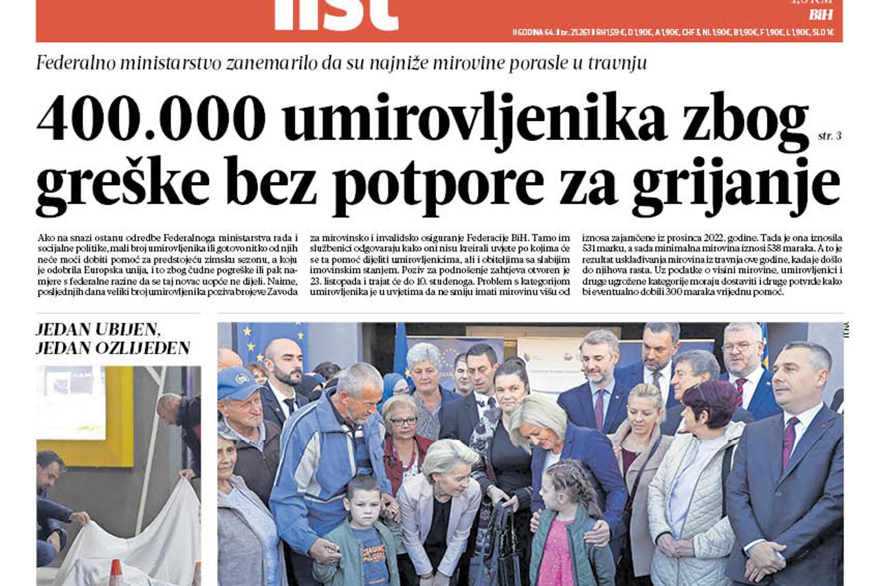 Najnovije Vijesti 01 11 2023 Www vecernji ba