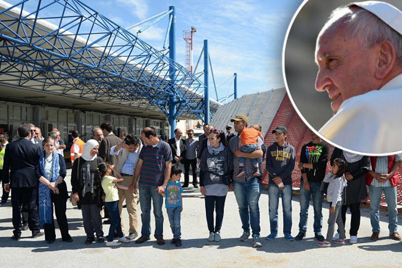 Papa ručao s izbjeglicama: