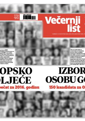Večernji list BiH, naslovnica, 27. travnja 2017.