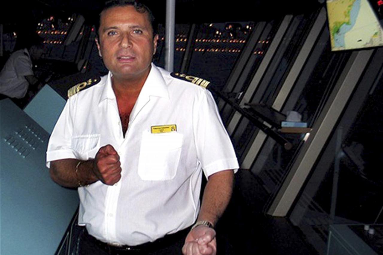 'Captain Francesco Schettino is seen in this undated file photo released on January 18, 2012. Italian coastguards urged Schettino, the captain of the stricken cruise liner Costa Concordia to return to