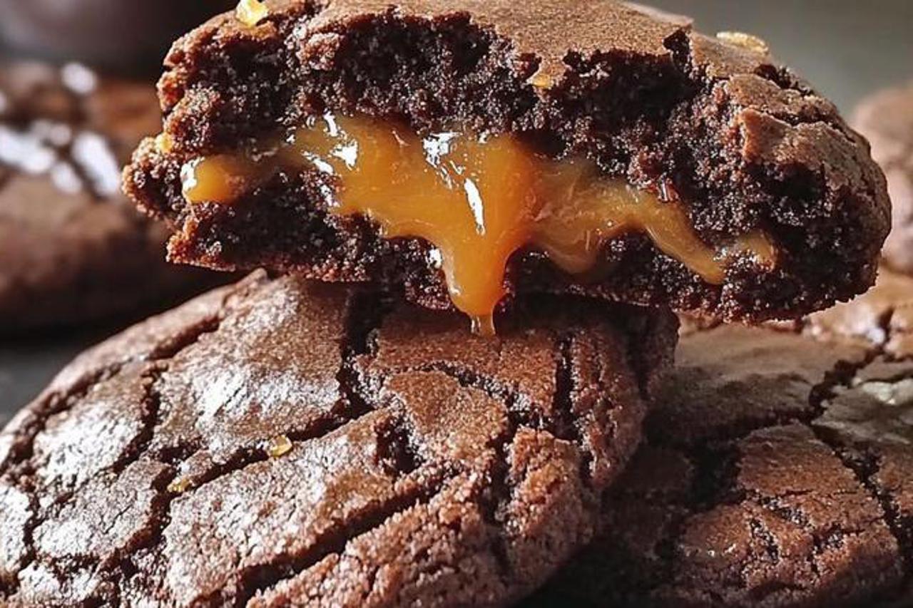 Čokoladni keksi punjeni karamelom