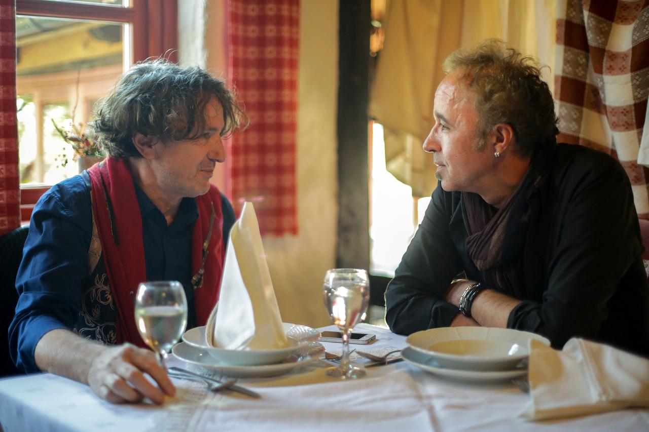 03.11.2015., Zagreb - Goran Bregovic i novinar Vecernjeg lista Hrvoje Horvat. Photo: Grgur Zucko/PIXSELL