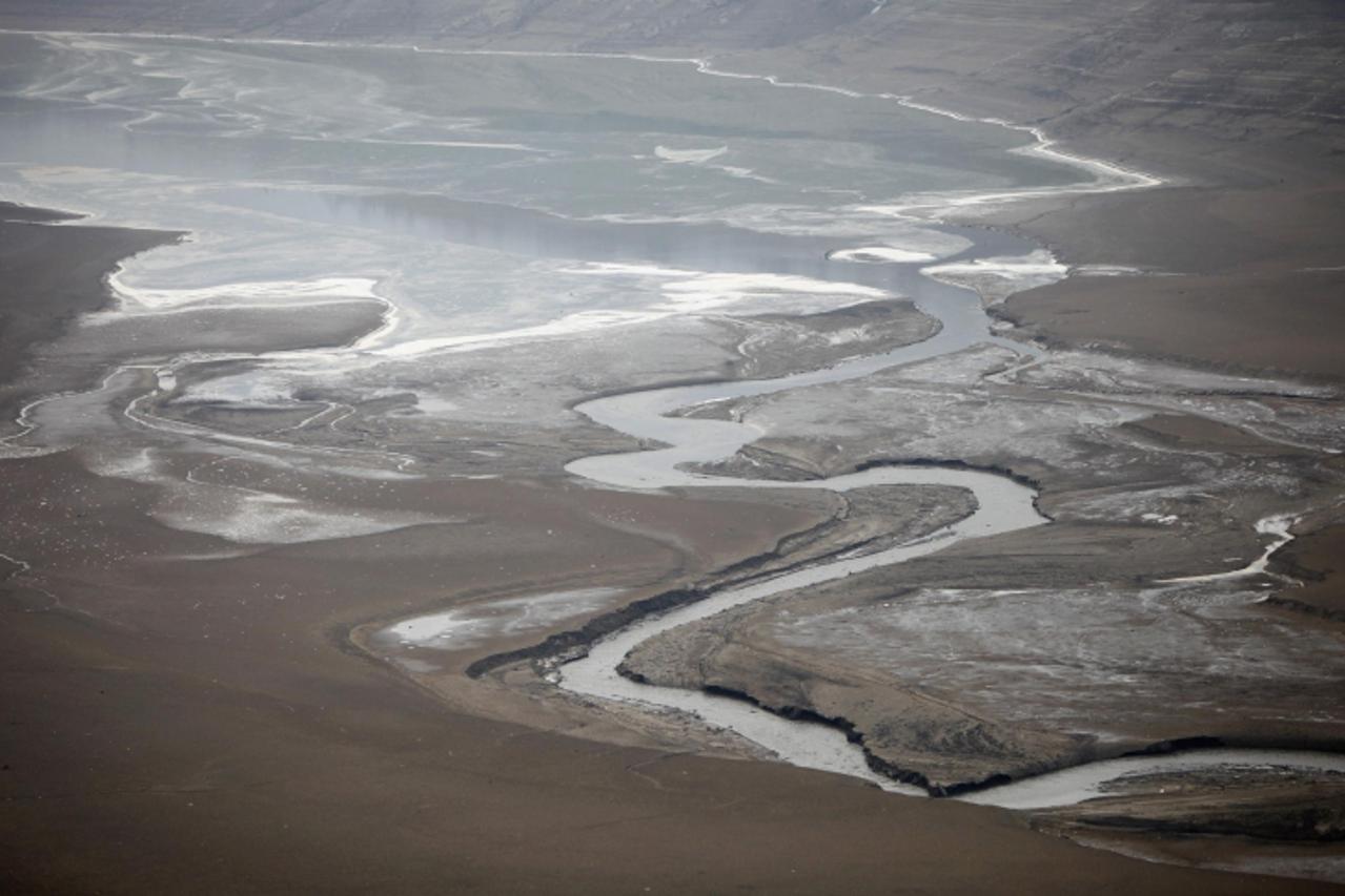 \'General view of part of Jablanicko lake near Jablanica February 1, 2012. The dams on the Neretva river near the lake feed a system that normally produces an average of 2,000 megawatt-hours of electr