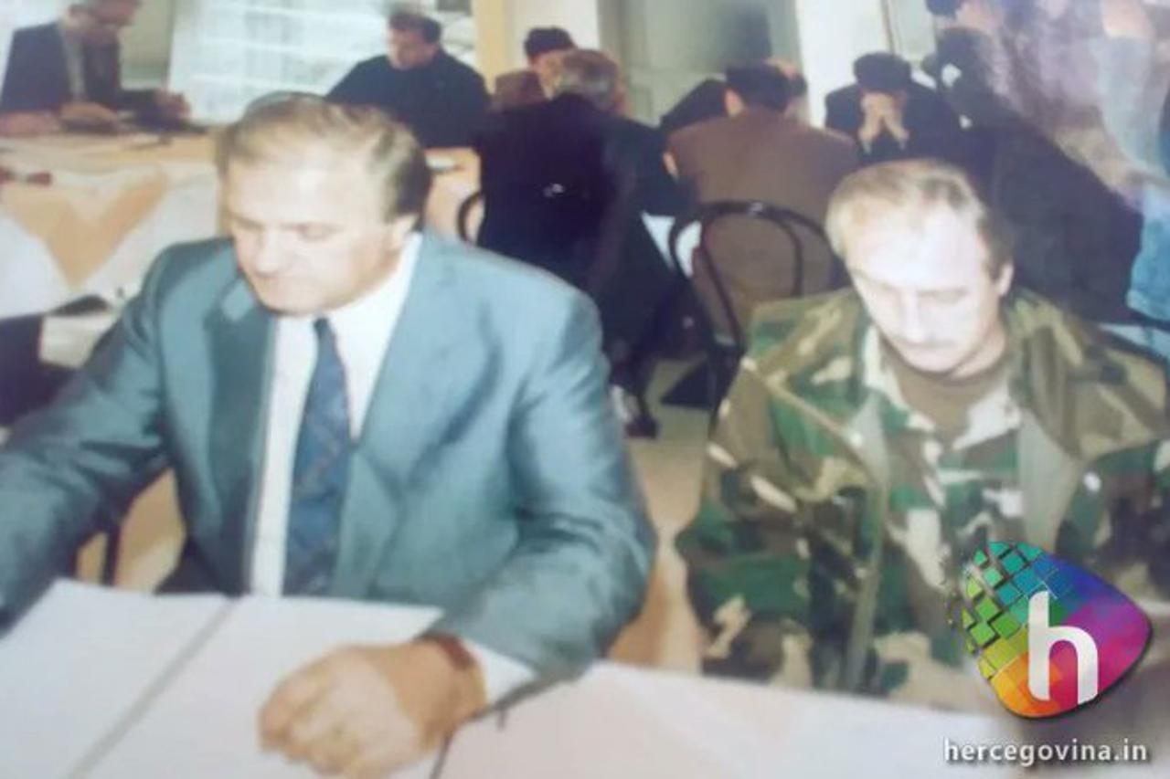 Josip Muselimović (pokojni) i Jadran Topić na osnivačkoj skupštini u Međugorju