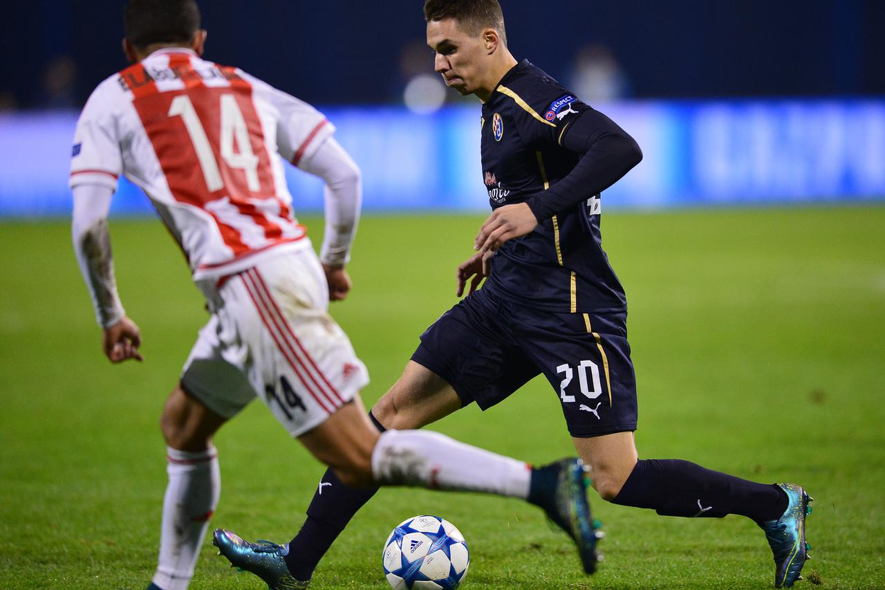 20.10.2015., stadion Maksimir, Zagreb - UEFA Liga prvaka, skupina F, 3. kolo, GNK Dinamo - FC Olympiacos. Marko Pjaca.  Photo: Marko Prpic/PIXSELL