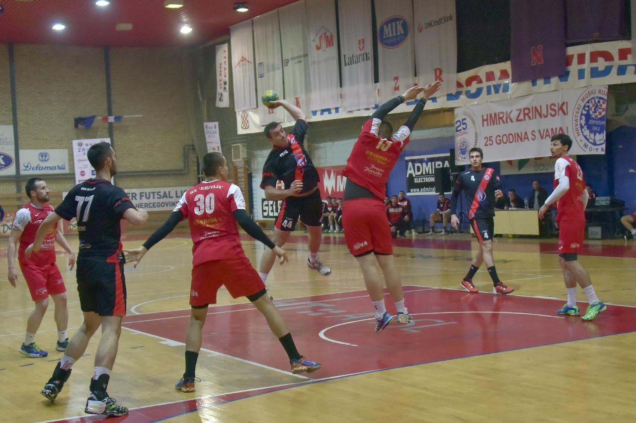 BiH; 11.03.2017. Mostar;Dvorana Bijeli Brijeg, Prvenstvena utakmica  Zrinjski -Krivaja 37-26 Snimio:Stole Lasic
