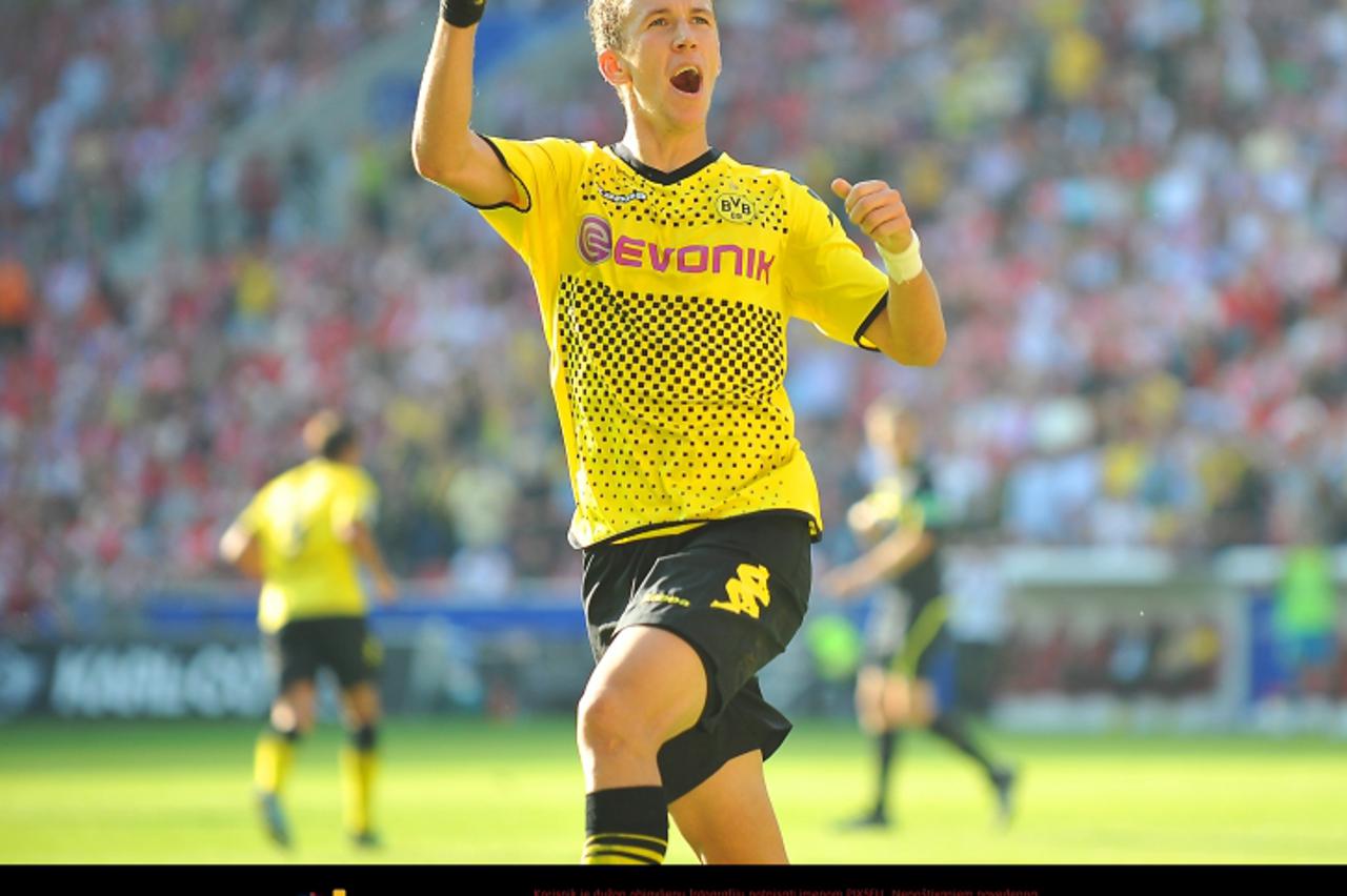 'Ivan Perisic (Borussia Dortmund) jubel nach seinem Treffer zum 1:1 Mainz, 24.09.2011, 1.Fussball Bundesliga, Saison 11/12, FSV Mainz 05 - Borussia Dortmund, Foto: APF  Veroeffentlichung nur gegen Hon