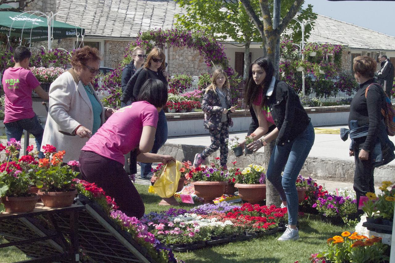 Na vrlo dobro organiziranom sajmu bilo je 30 izlagača cvijeća iz Hercegovine. medjugorje, 23.04.2017.Snimio:Marijan Sivrić