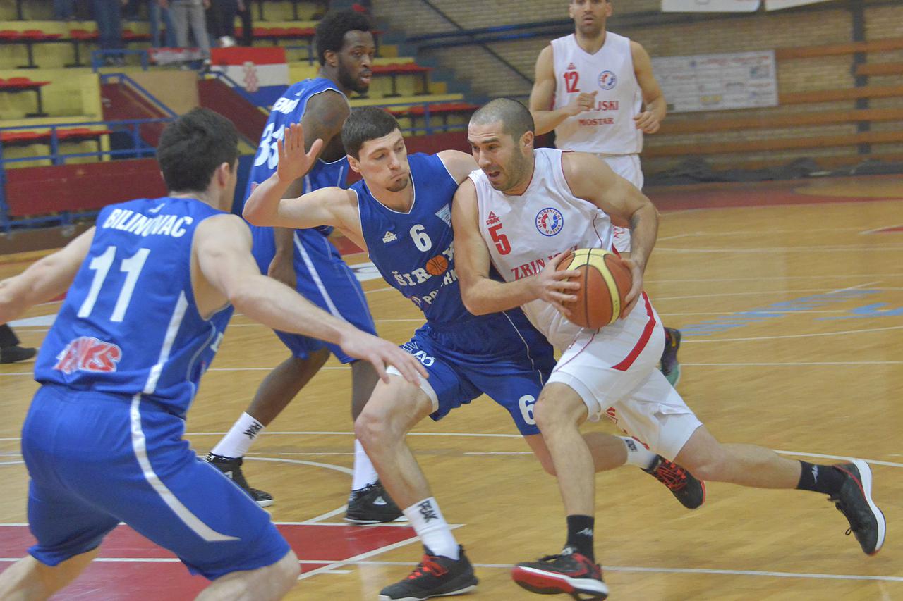 BiH,14.02.15 Mostar,Dvorana Bijeli brijeg  Prvenstvena utakmica,  Zrinjski - Siroki  74:55  Photo:Stojan Lasic