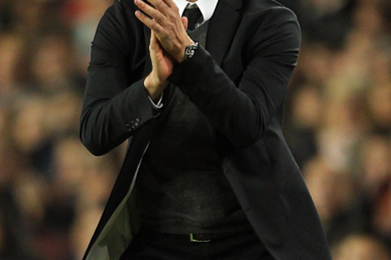 'Barcelona\'s coach Josep Guardiola on the touchlinePhoto: Press Association/PIXSELL'