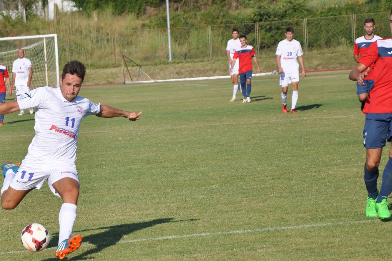 Matel Skoko postigao je tri zgoditka,najviše, za Čitlučane. Čitluk, 22.08.2016.Snimio.Marijan Sivrić