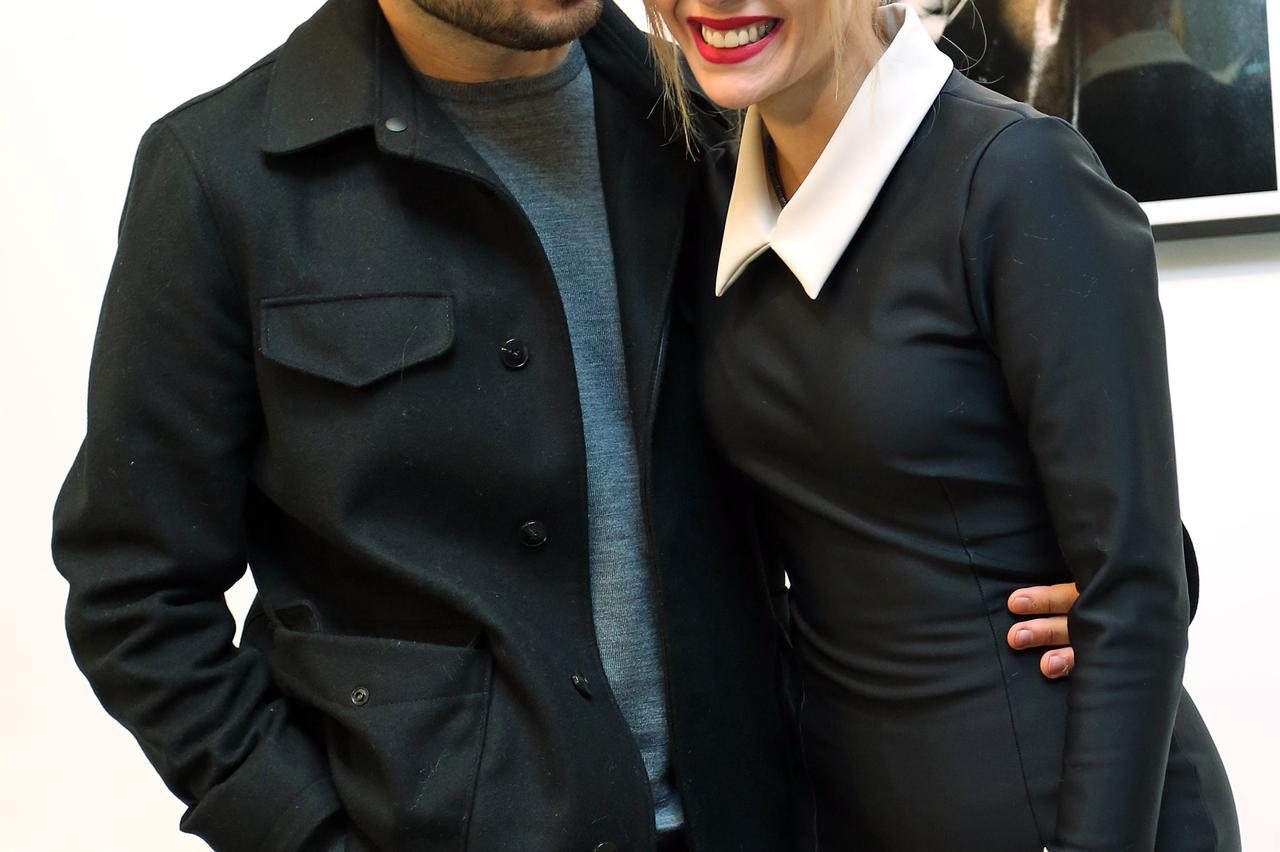 26.11.2015. Zagreb - Galerija Kranjcar, izlozba fotografa Ivana Pavlisa. Jelena Rozga i Stjepan Hauser u posjeti izlozbi. Photo: Goran Jakus/PIXSELL