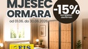 U FIS-u  ostvarite 15% popusta na sve ormare do kraja šestog mjeseca.